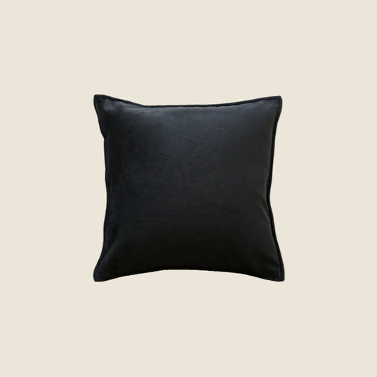 LaLuna Home Premium Midnight Black Velvet Throw Pillow