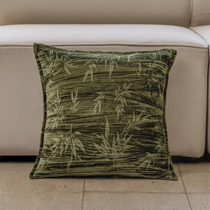 Chinoiserie Jade Bamboo Charm Throw Pillow