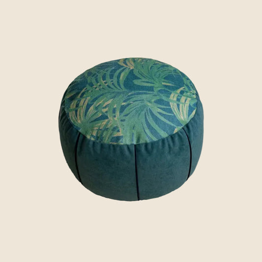 LaLuna Home Vintage Vintage Rainforest Pattern Pouf Cover