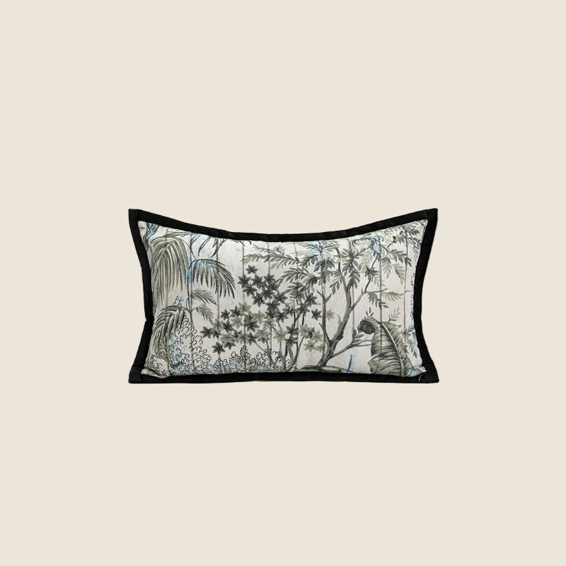 LaLuna Home Chinoiserie Forest Whisper  Jacquard Throw Pillow
