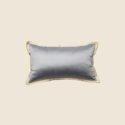 LaLuna Home Chinoiserie  Silver Blue Throw Pillow