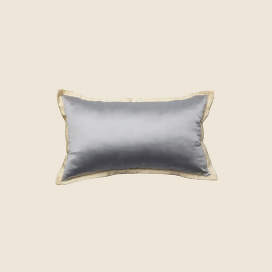 LaLuna Home Chinoiserie  Silver Blue Throw Pillow