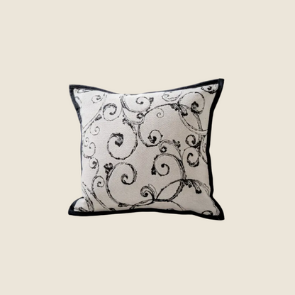 LaLuna Home Monochrome Botanical Jacquard Throw Pillow