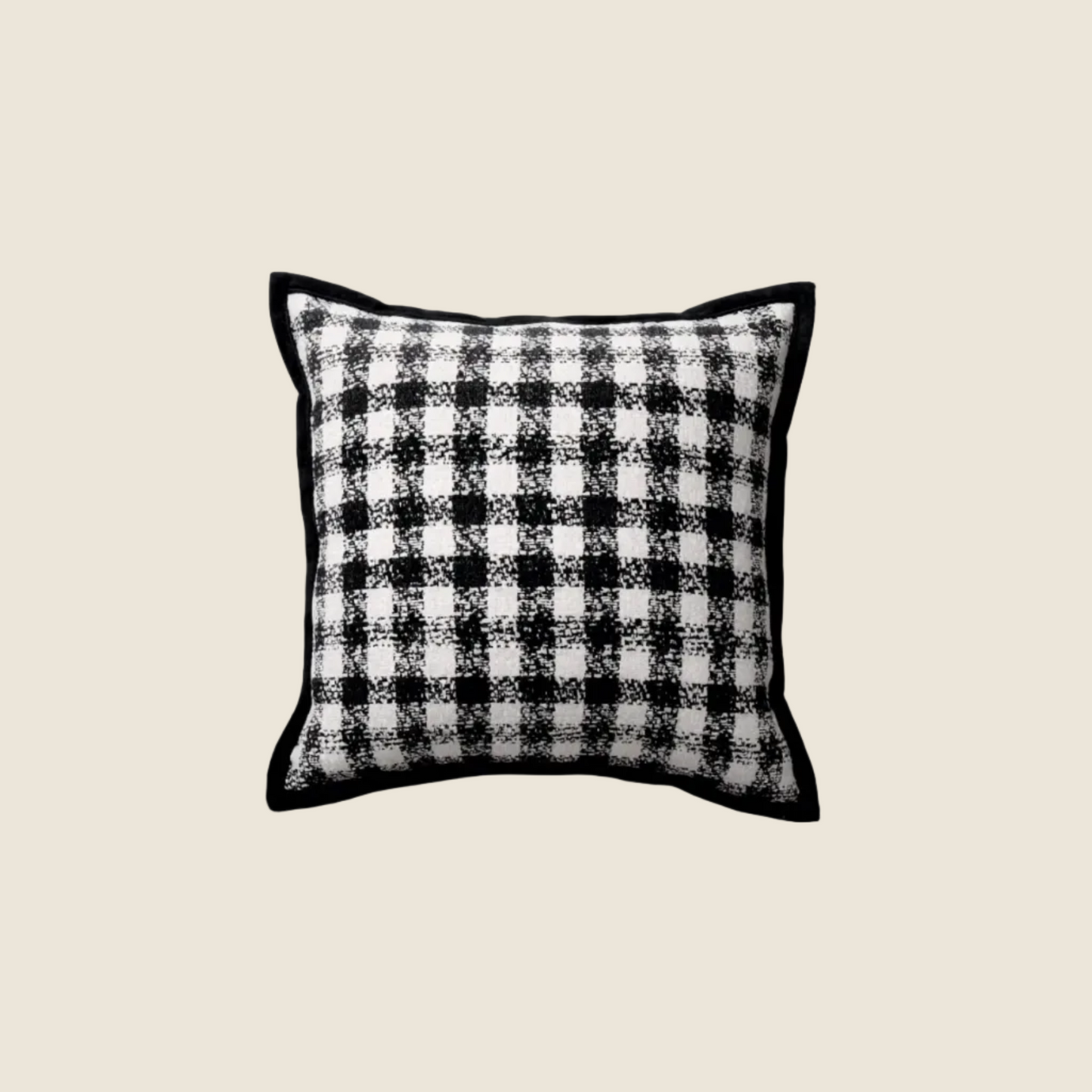 LaLuna Home Monochrome Checkerboard Jacquard Throw Pillow