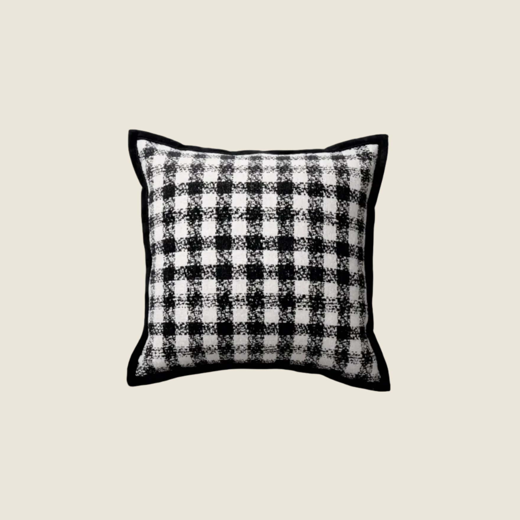 LaLuna Home Monochrome Checkerboard Jacquard Throw Pillow