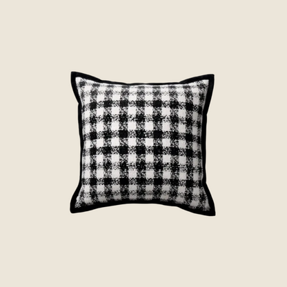 LaLuna Home Monochrome Checkerboard Jacquard Throw Pillow