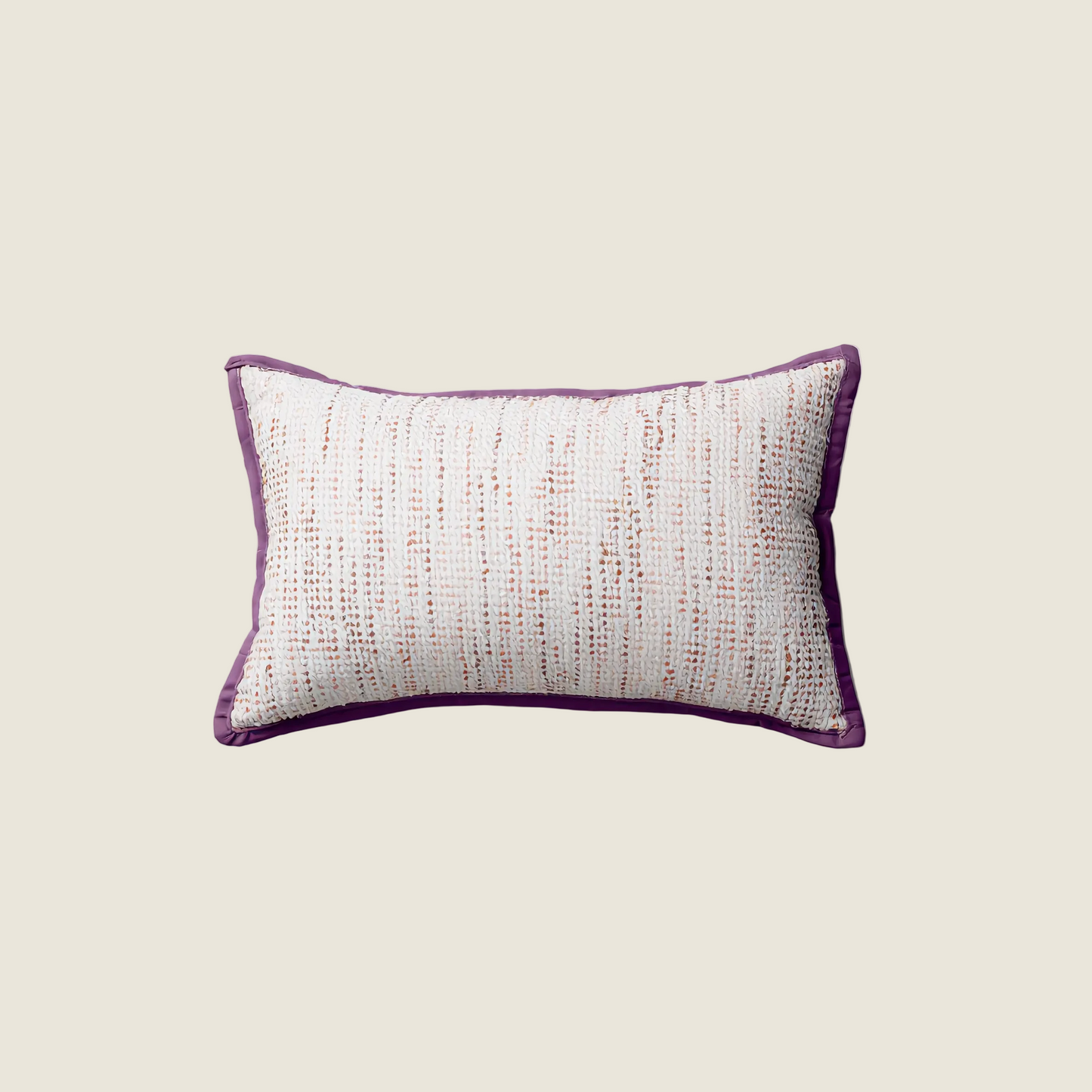 Chinoiserie Soft Purple Scale Pattern Lumbar Pillow
