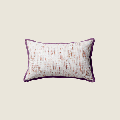 Chinoiserie Soft Purple Scale Pattern Lumbar Pillow