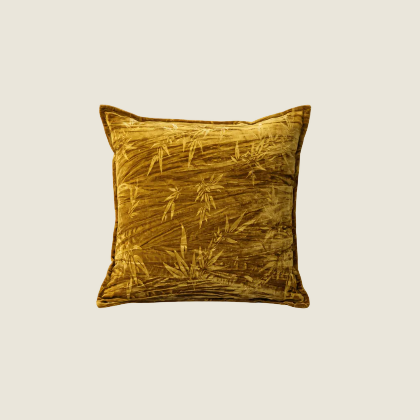 Chinoiserie Amber Bamboo Charm Throw Pillow