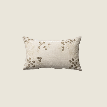 Chinoiserie Peach Blossom Lumbar Pillow