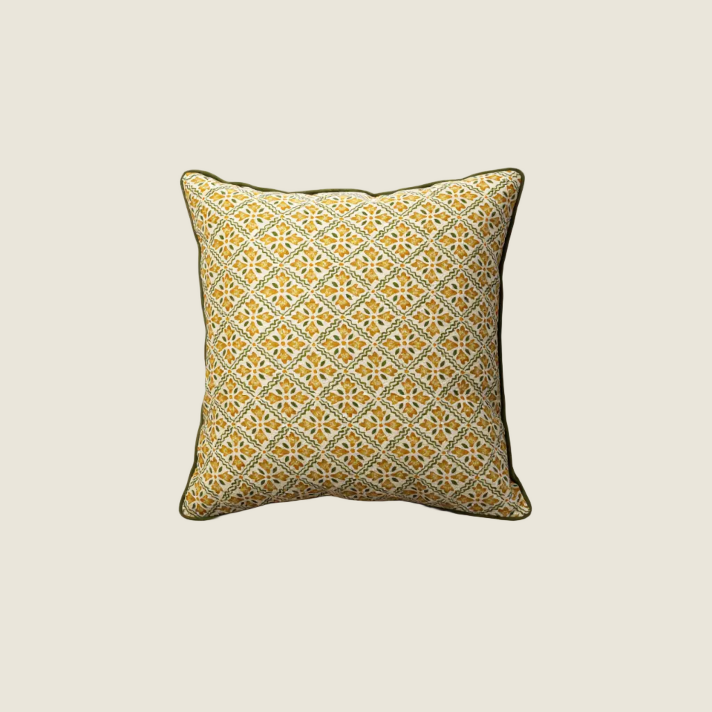 Chinoiserie Golden Wave Fantasy Throw Pillow