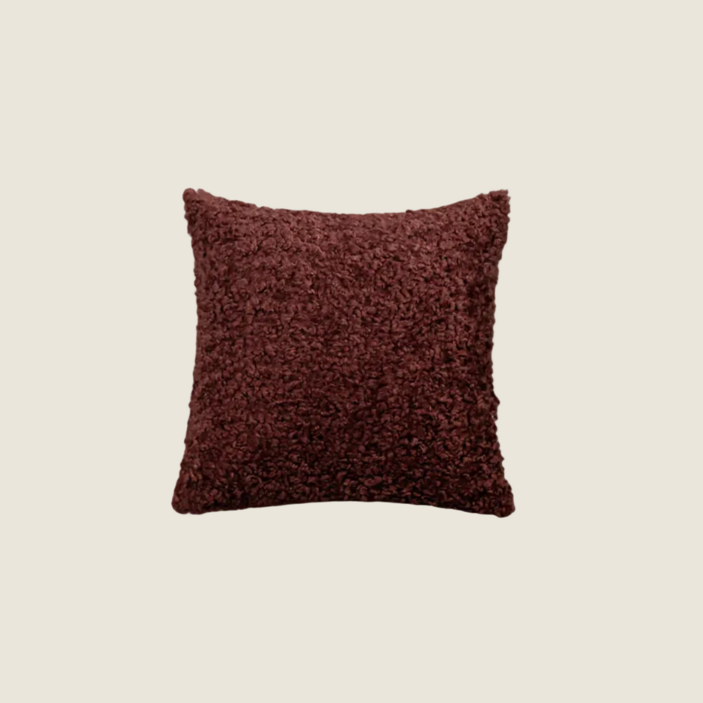 Burgundy  Woolen  Terry Throw Pillow