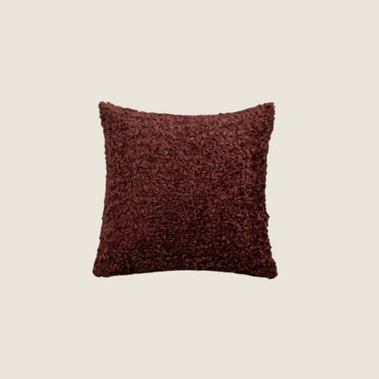 Burgundy  Woolen  Terry Throw Pillow