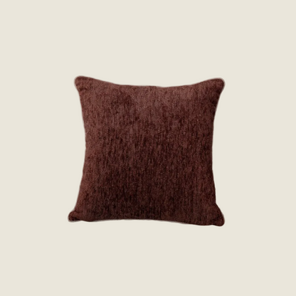 Chinoiserie Red Glaze Throw Pillow with Twisted Rope Trim
