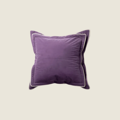 Luminous Purple Tones Double-Trim Throw Pillow